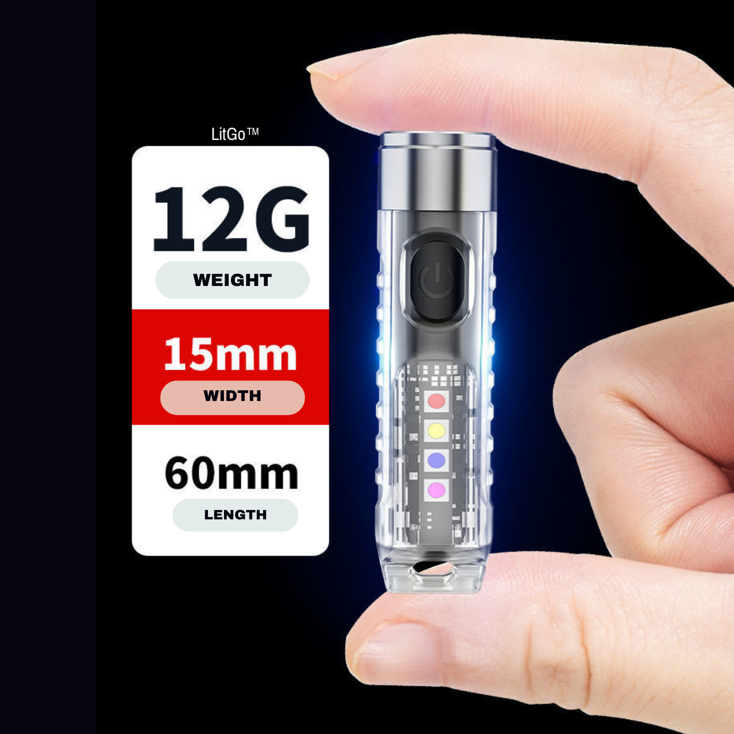 LitGo™ F11 Mini Keychain Flashlight